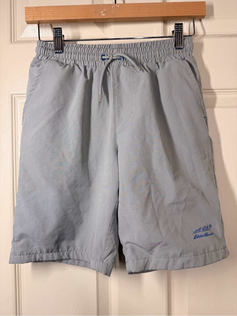 Eddie Bauer Swim Trunks Boys size M 10/12 Gray Board Shorts